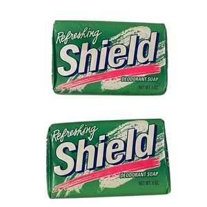 Vintage Refreshing Shield Deodorant Bar Soap 5 Oz 1991 Lot Of 2 New Old Stock